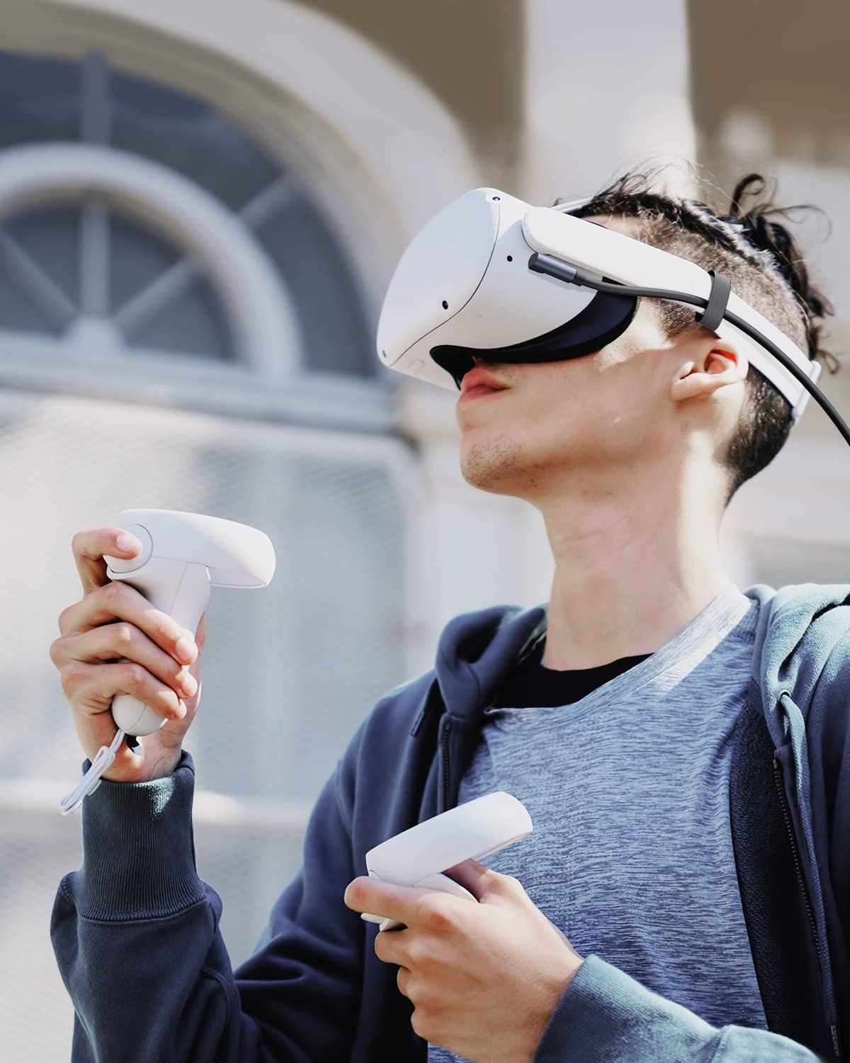 Amavasion リンクケーブル 16フィート / Quest 2/3/Pico 4アクセサリー対応 電源用個別充電ポート付き 高速USB 3.0 Type A to Cデータ転送 VR/ゲームPC用 ブラック [ブラック] [16FT]