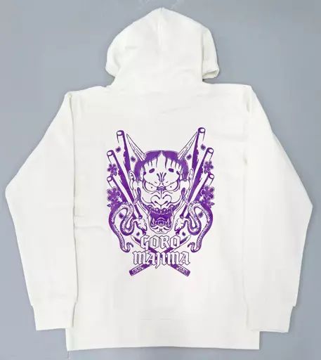 中古】Tシャツ 狂気を纏え 般若パーカー ホワイト Lサイズ