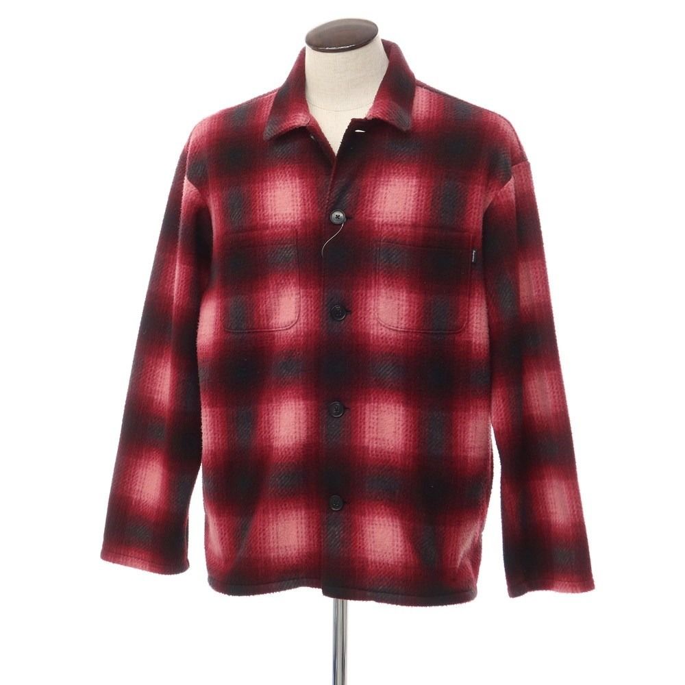 supreme shadow Plaid Fleece Shirt Red M