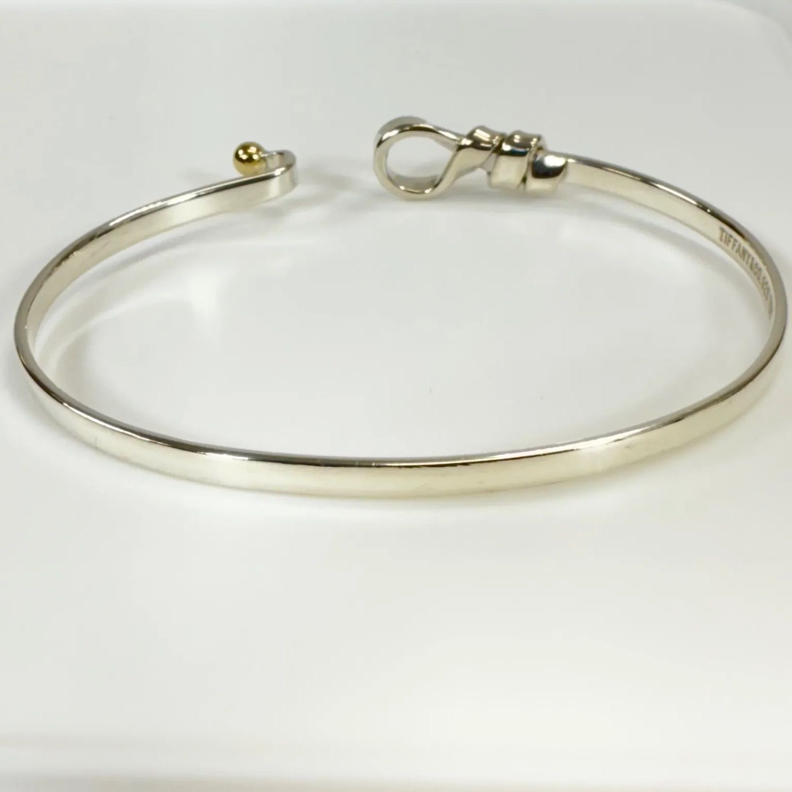 【極美品】ティファニー フックアンドアイ バングル ブレスレット 925/750 TIFFANY & Co. ティファニー フック&アイ フックアンドアイ
