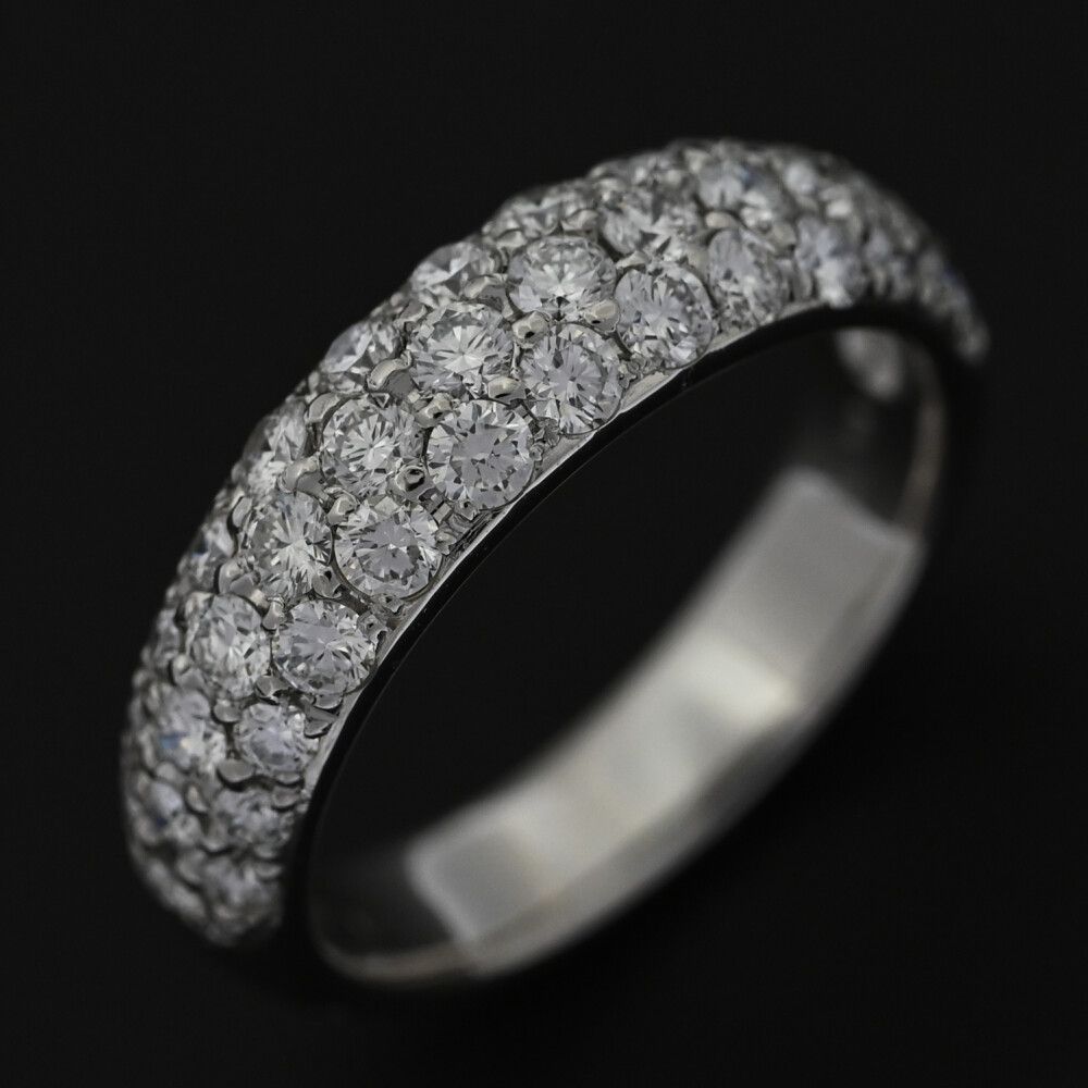 1.006ct パヴェセッティング 4月誕生石 ダイヤモンドリング･指輪 Pt900-5.9g 11号 51 プラチナ プレゼント 記念日 ♀ S レディース 588685