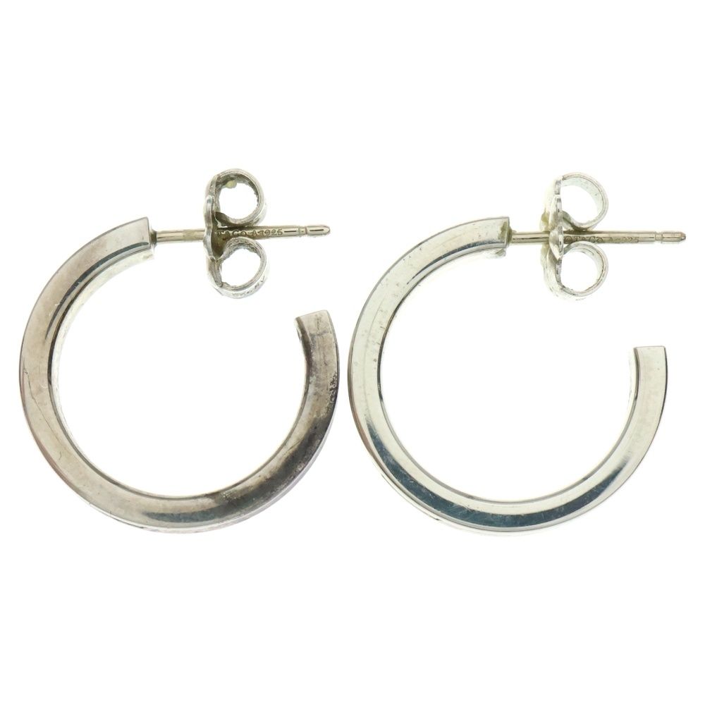 TIFFANY-Co ティファニー 1837 ロゴ フープ ピアス シルバー