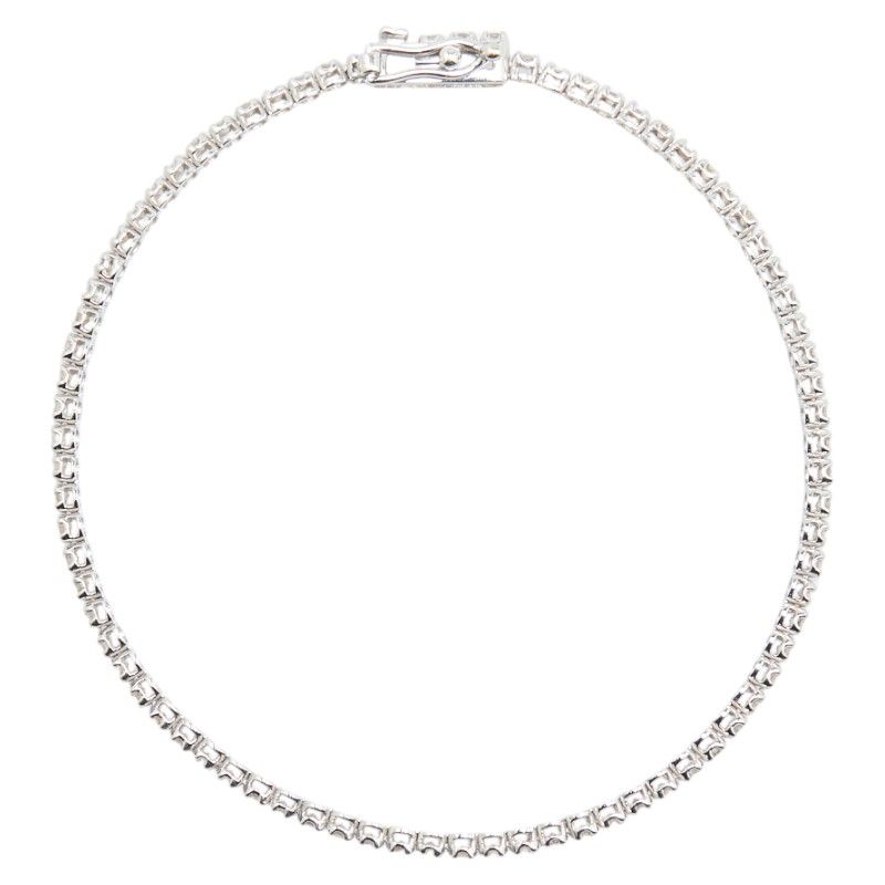 テニスブレスレット K18WG ホワイトゴールド レディース【1-0201441  