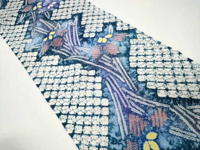 平和屋本店 上 夏物 浴衣 有松鳴海絞り 反物 着尺 杜若 綿 DZAA11312kh5