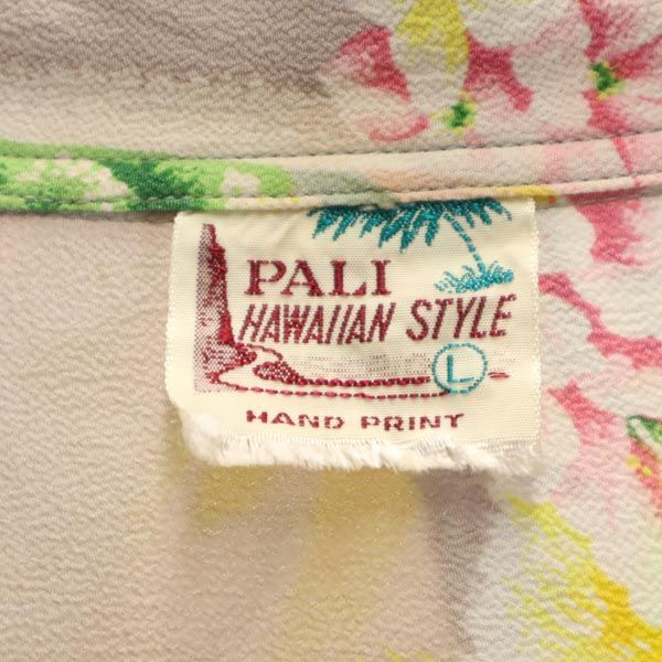 パリ ハワイアン スタイル 手捺染 アロハシャツ L PALI HAWAIIAN STYLE