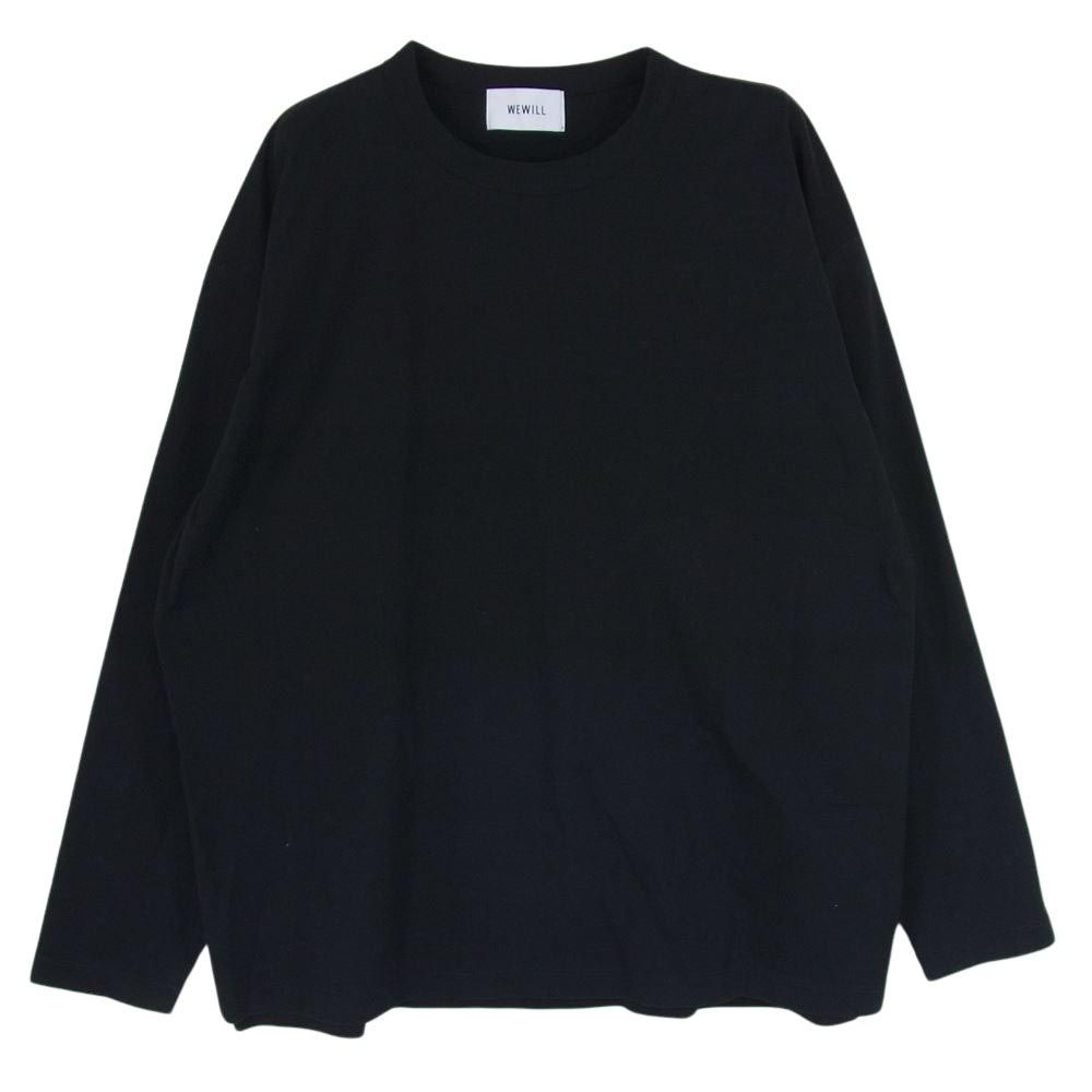 ウィーウィル WEWILL W-000-8019-1 TRICOT LS T-SHIRT トリコット ロングスリーブ 長袖 ロンT Tシャツ カットソー ブラック系 2【中古】