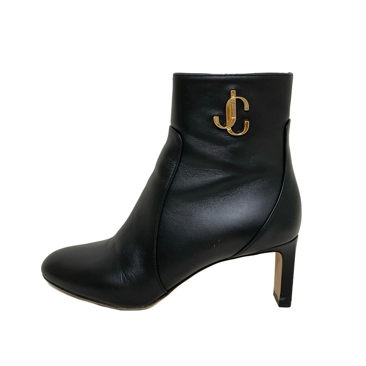 JIMMY CHOO ジミーチュウ ショートブーツ 36 1|2 レディース - 黒 JC アンクルブーツ レザー