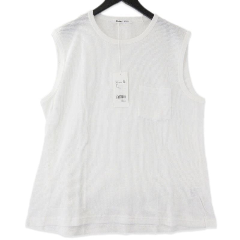 SEVEN BY SEVEN セブンバイセブン WRAP AROUND SLEEVELESS TEE 800-5166106 サーマル ホワイト 白 M 71013624