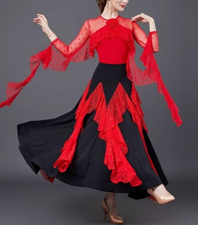 社交ダンス 上下セット レース ドレス ルンバ オーダーメイド LLC-HASEGAWATOSO_COM