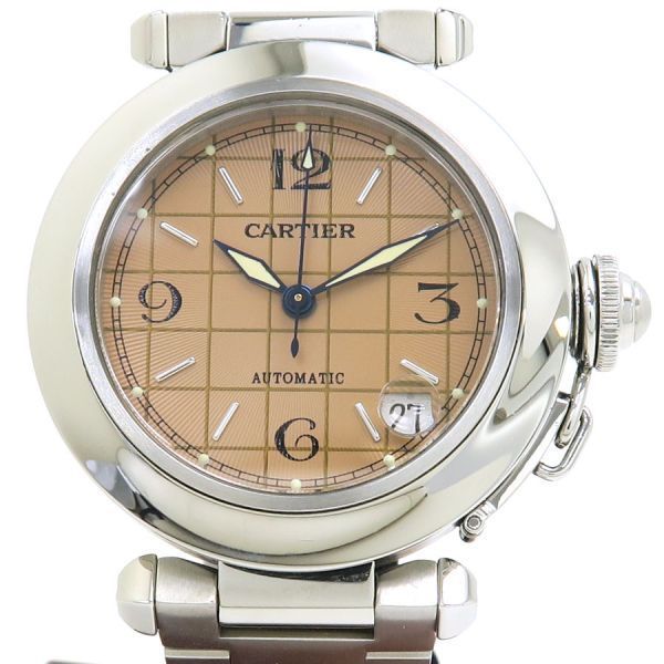 カルティエ パシャC 34mm W31024M7 ボーイズ 腕時計【Aランク】【中古  