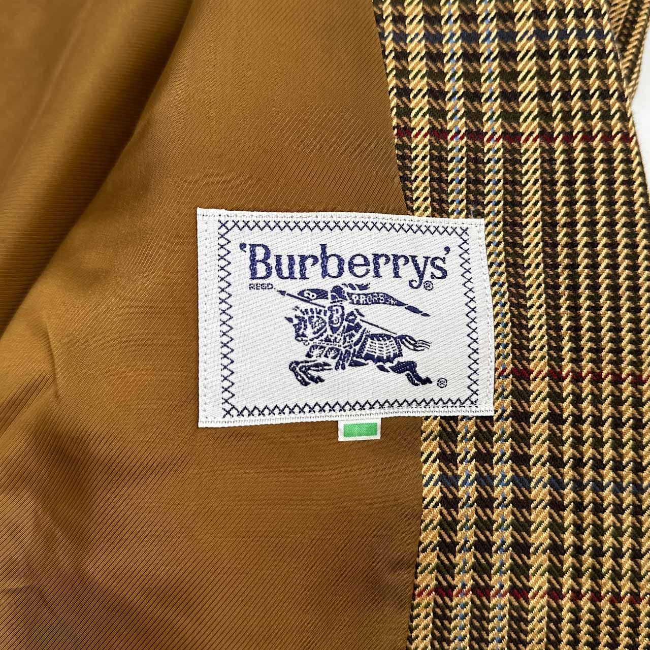 美品 90's 白タグBurberrys ダブルブレストジャケット チェック柄