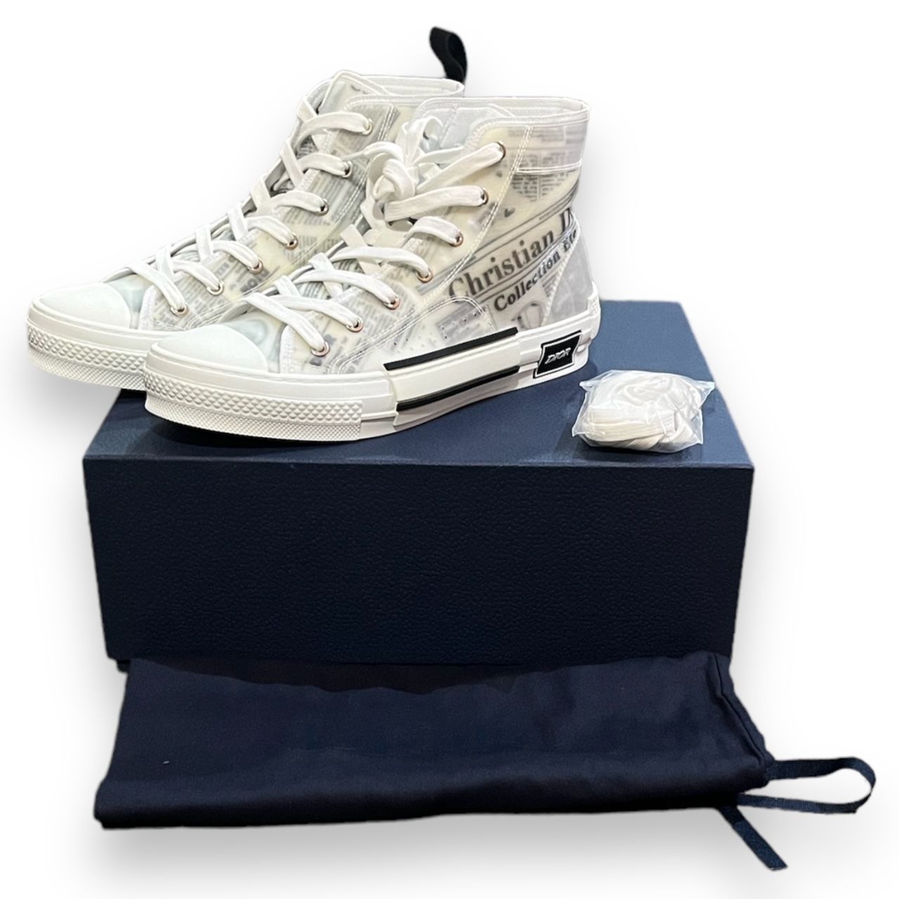 新品 Dior B23 High Newsprint Daniel Arsham 3SH118YUO ニュース 