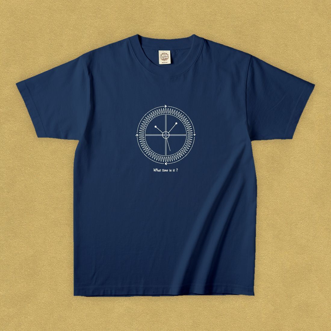 グラフィックTシャツ　What time is it White