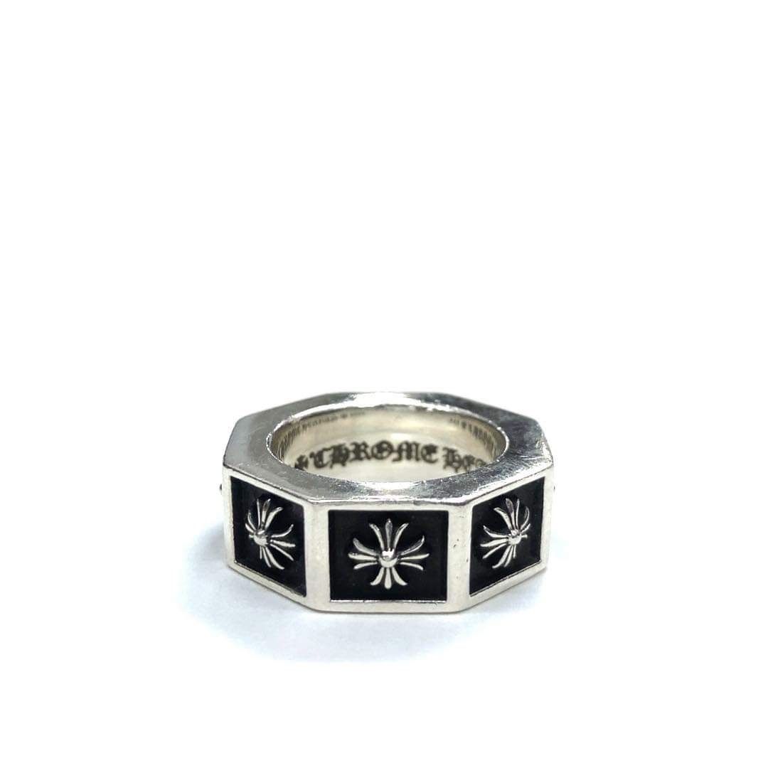 中古品】CHROME HEARTS クロムハーツ ALPHABET BLOCK RING アルファベット ブロック CHプラス リング 指輪 14号  925 シルバー インボイス - メルカリ