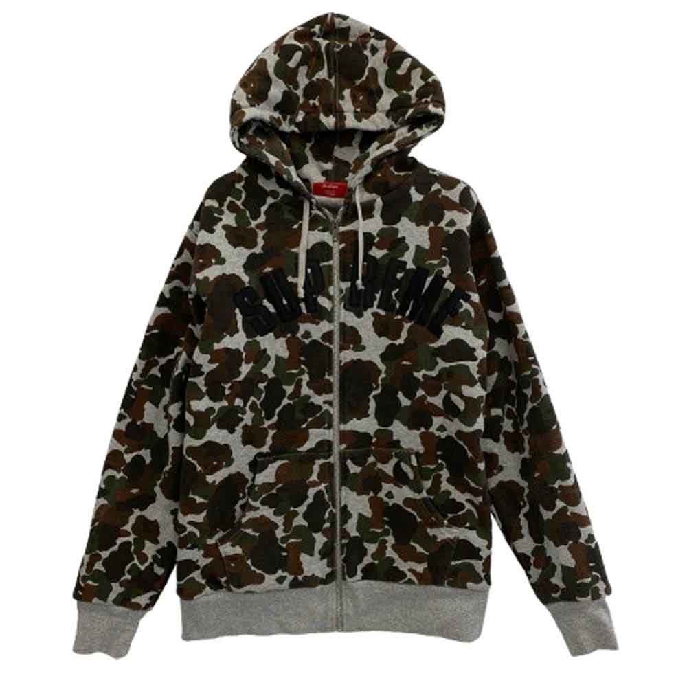 Supreme Zip Up アーチロゴパーカー Brown M Supreme Zip Up アーチロゴパーカー Brown M