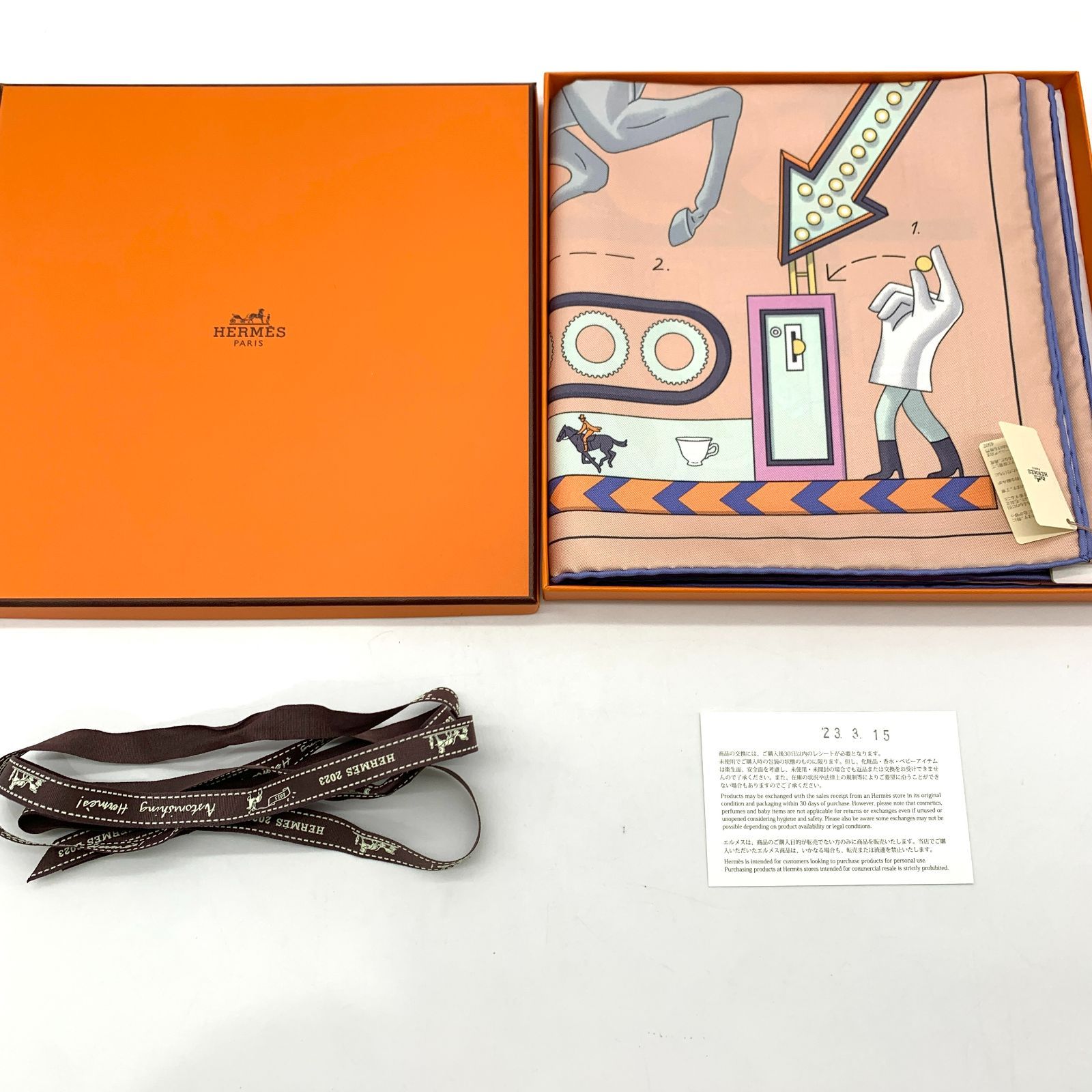 通販 激安◇ Hermes エルメス カレ90 《Masan Masan》新品 未使用 箱