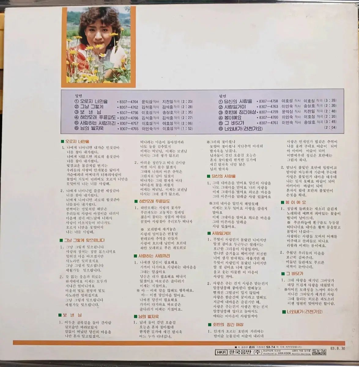 ナム インソク LP 83 初年度 なアルバム NM