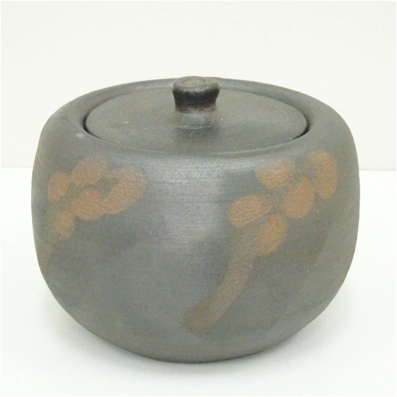 備前焼 山本出造 出彩水指 共箱 水指し 茶道 茶道具 おしゃれ 水差し 抹茶 インテリア 茶器 水器 お茶 骨董 茶会