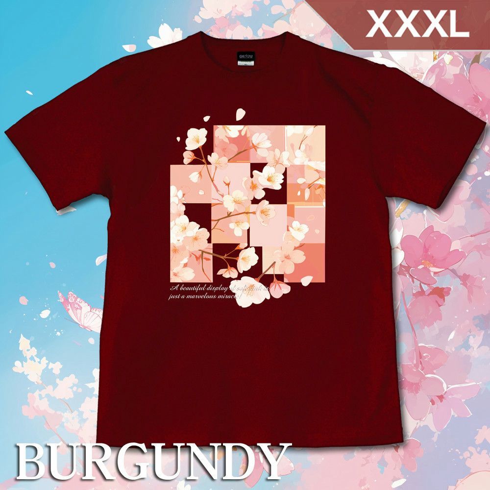 GENJU XXXLサイズ 桜 さくら 花見 メンズ 春 イベント 花 Tシャツ 半袖 beautiful spring 
