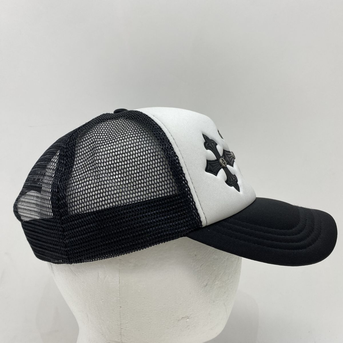 Supplier クロスレザーパッチメッシュキャップ ブラック F Supplier クロスレザーパッチメッシュキャップ ブラック F Triple