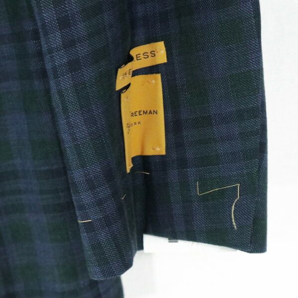 ヒッキーフリーマン チェック柄 ビジネスジャケット 75%OFF 新品 ヒッキーフリーマン Hickey Freeman ジャケット 36