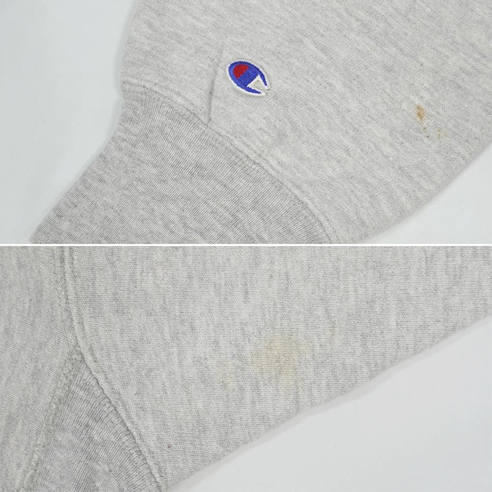 チャンピオン Champion 90s 90年代 リバースウィーブ スウェット MADE IN USA アメリカ製 カレッジロゴ ワッペン 刺繍タグ ヴィンテージ 古着 メンズ スウェット トレーナー 霜降りグレー XL【】
