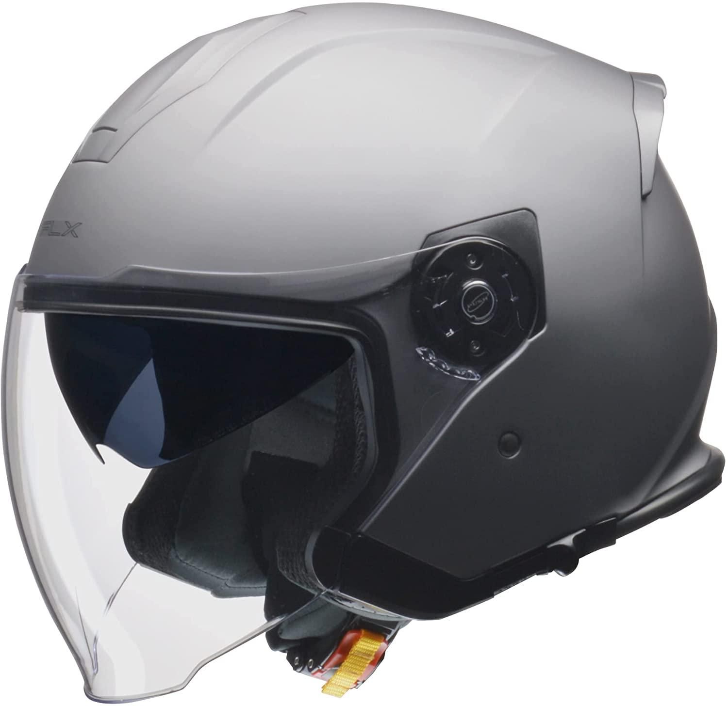 5営業日で発送 リード工業 LEAD バイク用 インナーシールド付き ジェットヘルメット FLX マットシルバー LLサイズ 61-62cm未満