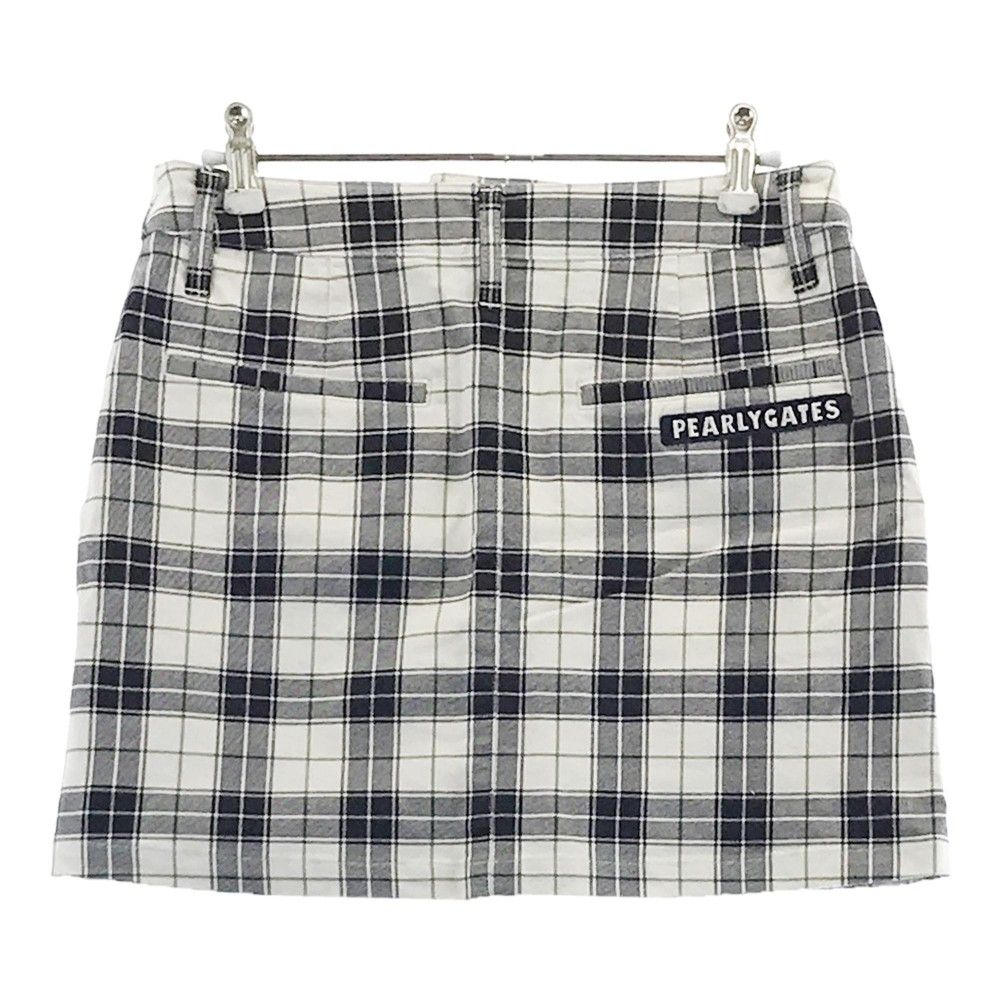 パーリーゲイツ マスターバニーエディション スカート ホワイトチェック サイズ0 パーリーゲイツ マスターバニーエディション スカート ホワイト