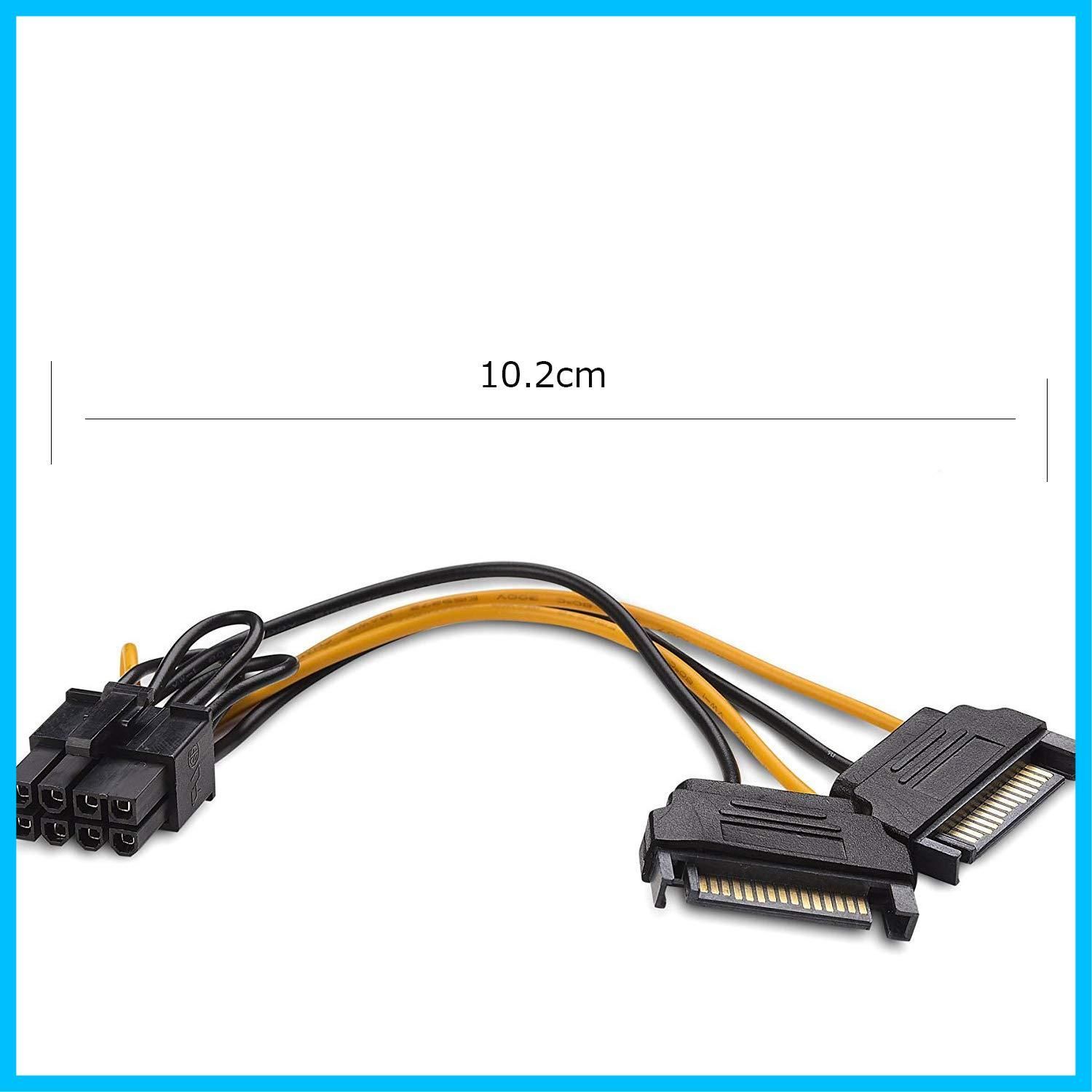 8ピンからデュアルSATA電源ケーブル SATAから8ピンPCIe