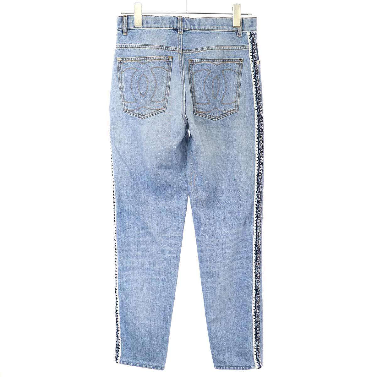 CHANELシャネル　デニムパンツ 　カーゴ　ヴィンテージ　グレー 40 　レア CHANELシャネル デニムパンツ カーゴ ヴィンテージ グレー 40 レア