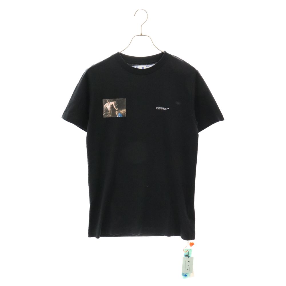 OFF-WHITE (オフホワイト) バックアローカラヴァッジョ 半袖Tシャツ カットソー フロントブランドロゴ バックプリントロゴ  ブラックOMAA027E20JER009 - メルカリ