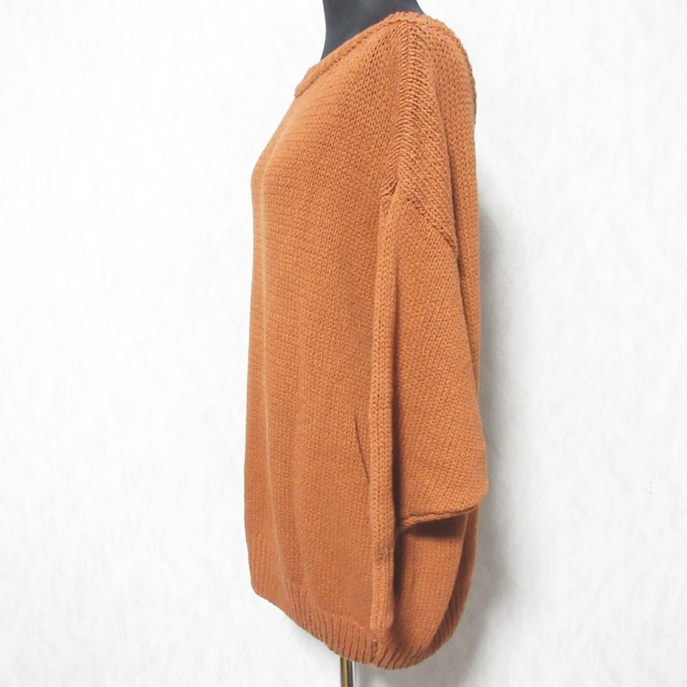美品 L'Appartement アパルトモン TWINS FLORENCE コットンリネン 2WAY ニット ブラウン テラコッタ レディース 古着 中古 美品 L'Appartement アパルトモン TWINS FLORENCE コットン