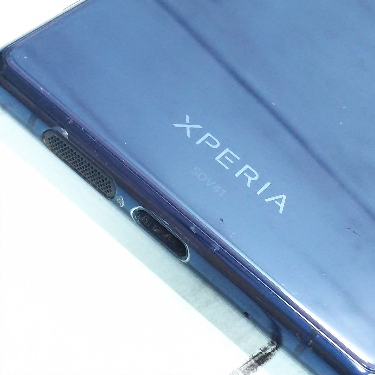 値下げ可ヤフオク! - au Xperia5 SOV41 ブルー 本体 白ロム SIMロック... - Android
