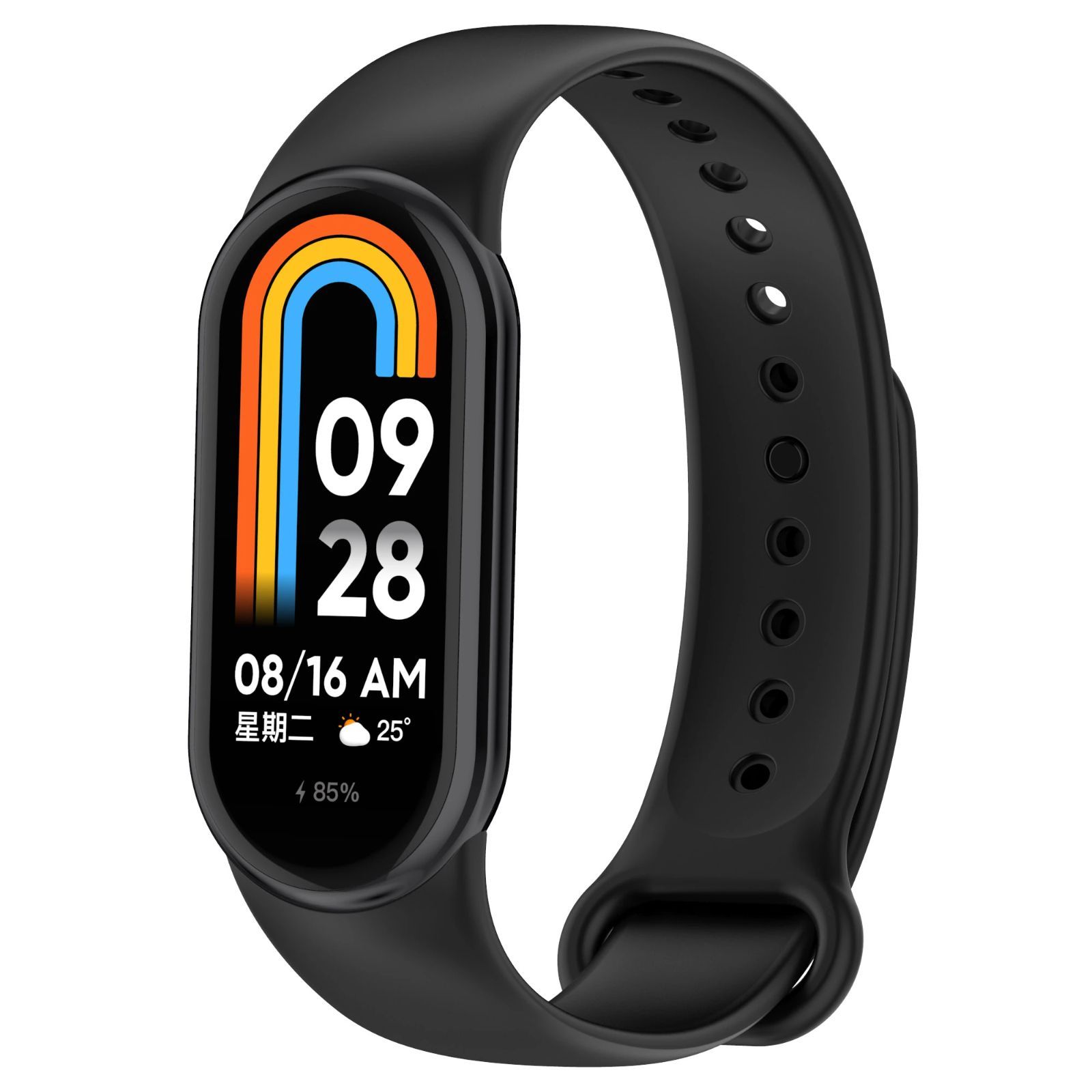 Xiaomi Mi band 8 対応 シンプル 交換用 TPUシリコン バンド スマート