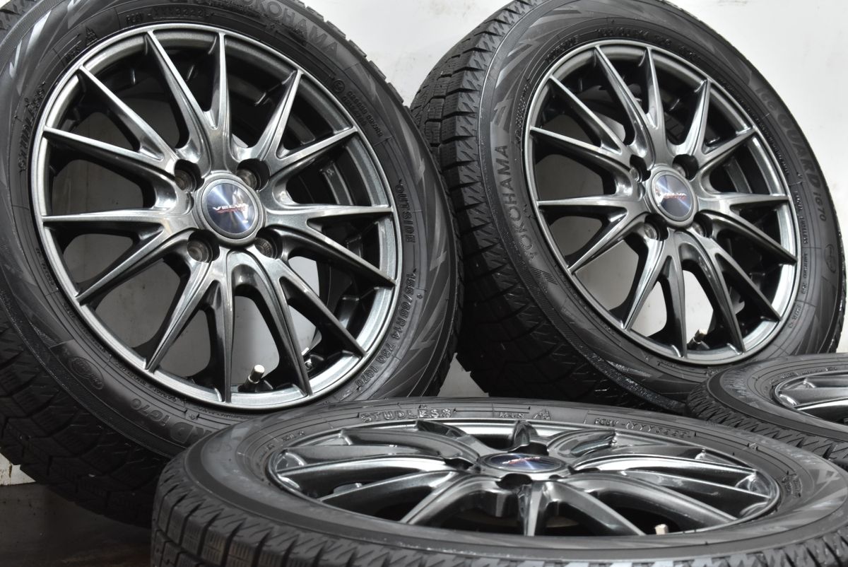 バリ溝 Weds VELVA 14in 4.5J 45 PCD100 ヨコハマ アイスガード iG700 155 65R14 N-BOX N-ONE サクラ デリカミニ ワゴンR タント