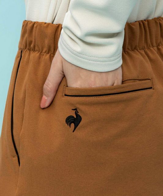coq sportif ルコック ＬＣＳ Ｐｌｕｍｅ ストレートパンツ ブラウン S QMWWJD34 BW | 衣類 服 ウエア ボトムス パンツ ズボン クロス素材 軽量 はっ水 吸汗 ストレッチ ドライ ワイド ストレート 【ＴＵＲＢＯ】 デイリーユース スポーツ