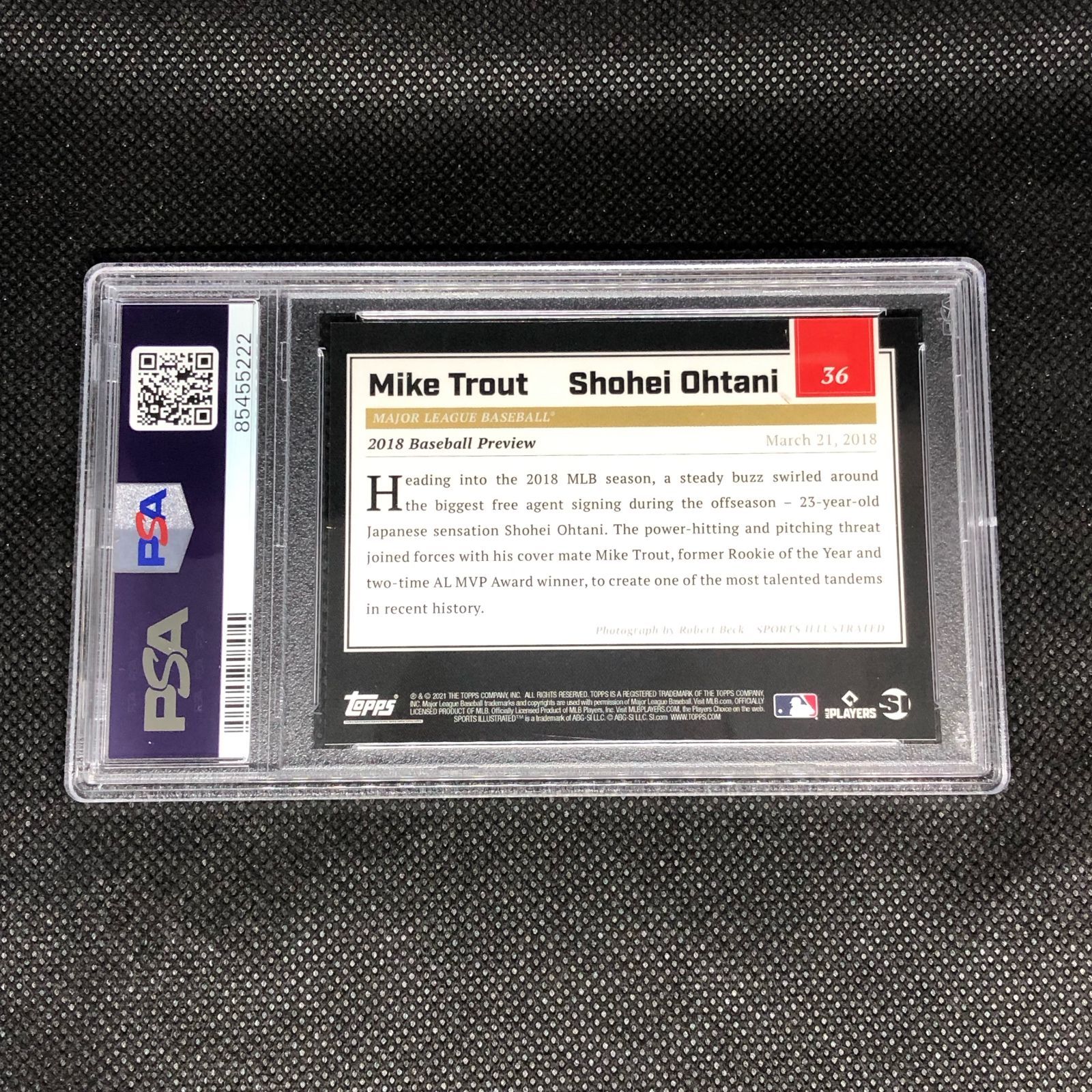 大谷翔平 トラウト TOPPS Sports Illustrated 25枚限定【PSA9】 - メルカリ