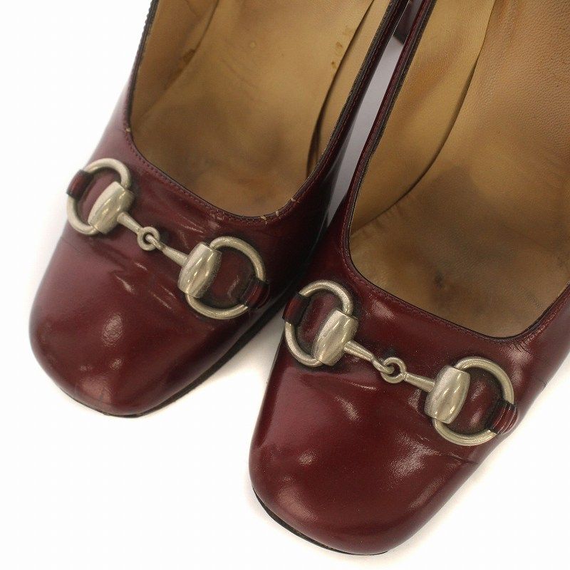 グッチ GUCCI パンプス ハイヒール チャンキーヒール ホースビット