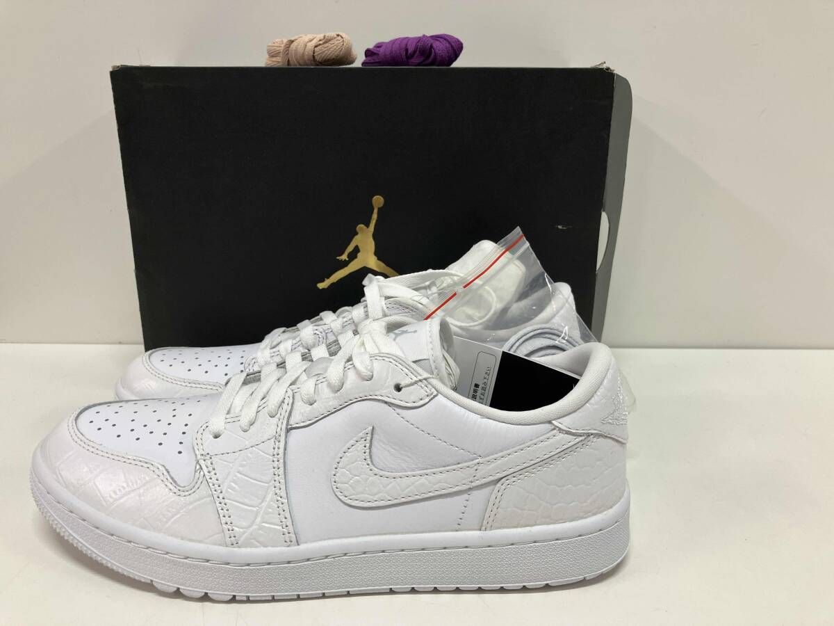 NIKE ナイキ Jordan 1 Low Golf White Crocodile Skin スニーカー DD9315 110 27.0cm ホワイト
