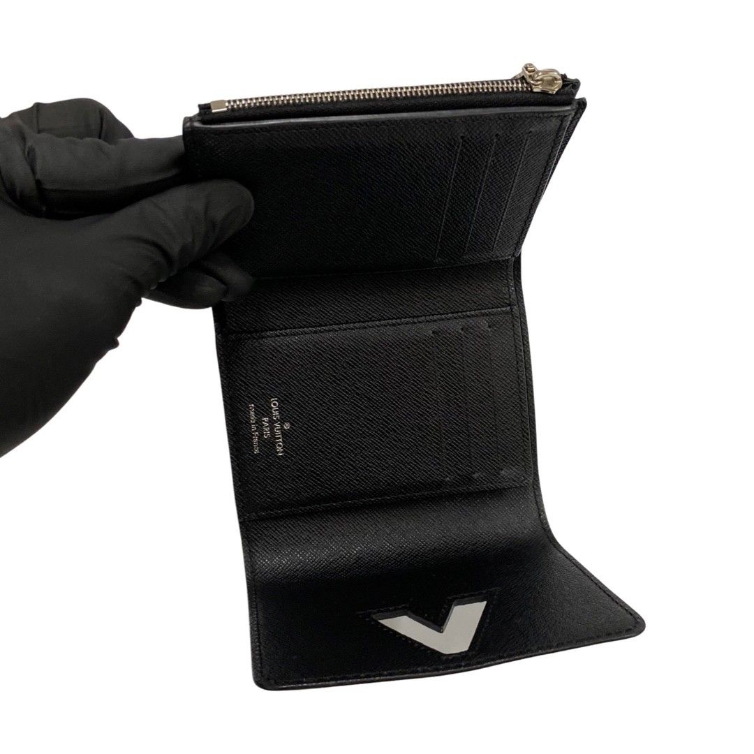 極 美品 箱 袋付き LOUIS VUITTON ルイヴィトン ポルトフォイユ ツイスト コンパクト エピ レザー 二つ折り 財布 ブラック 12504