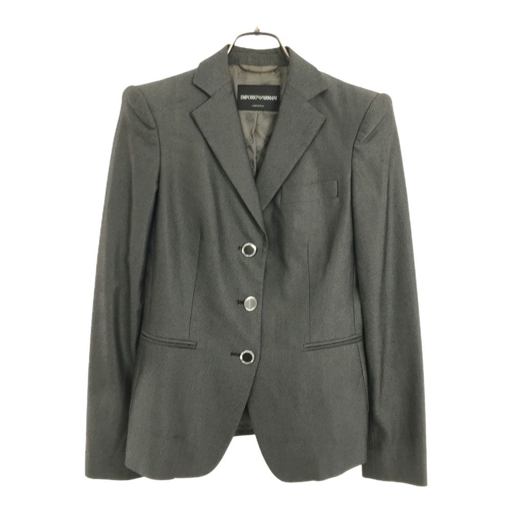 EMPORIO ARMANI - エンポリオアルマーニ イタリア製 テーラードジャケット 36 グレー系 Emporio Armani レディース エンポリオアルマーニ イタリア製 テーラードジャケット 36