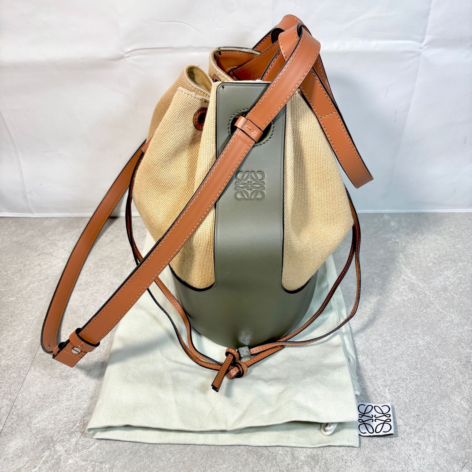 LOEWE ロエベ バルーンバッグ キャンバス×レザー 2way ショルダー 