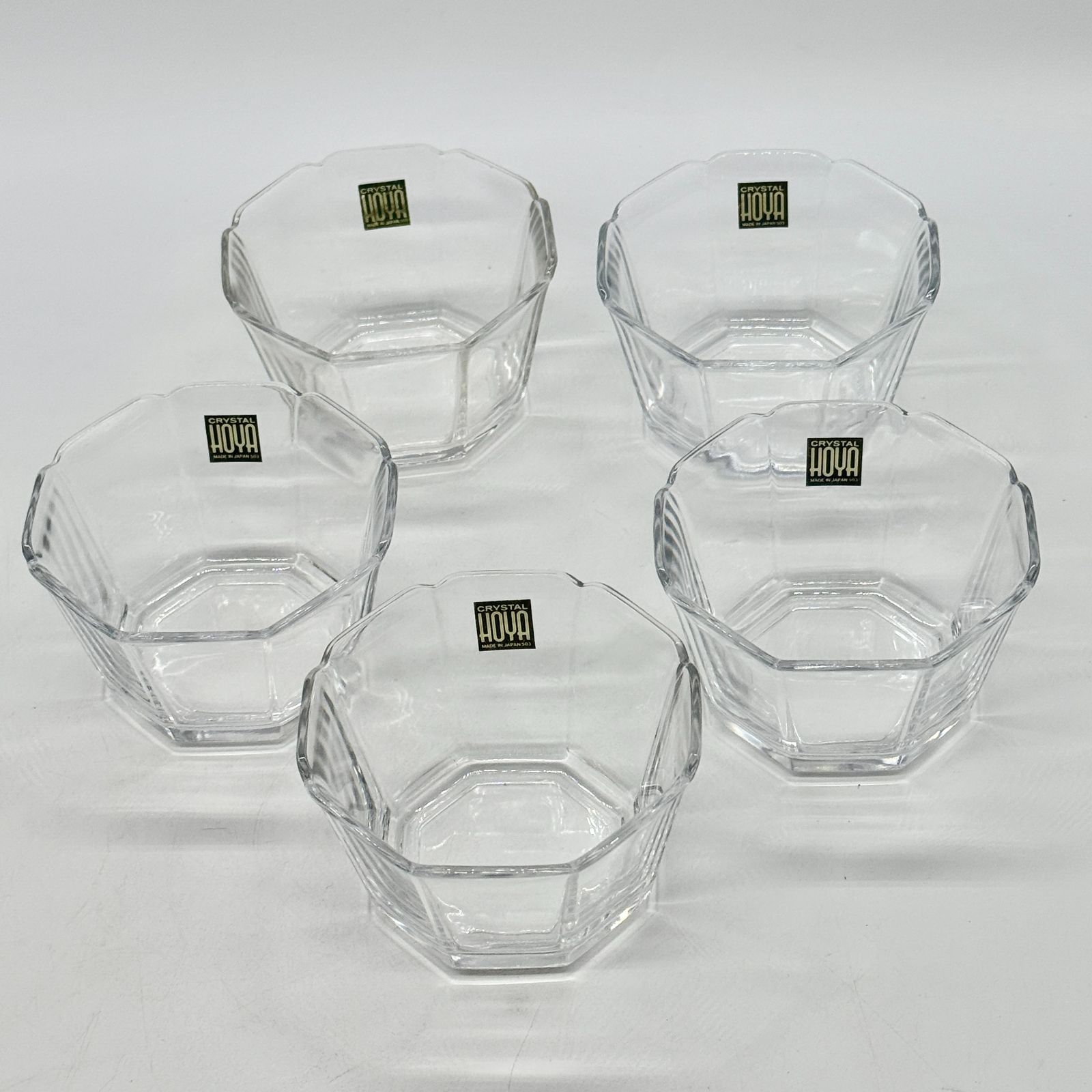 HOYA クリスタルのガラス小鉢5個セット