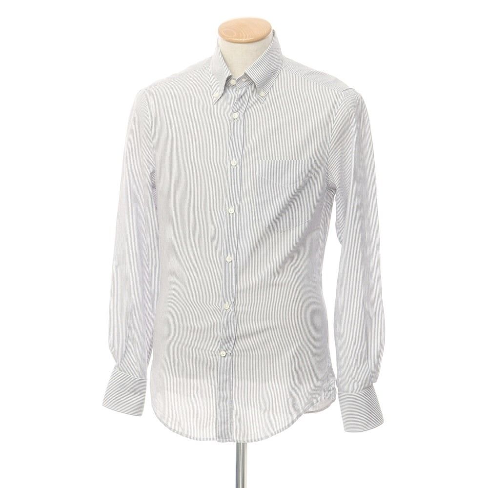 【タグ付き未使用】 ブルネロクチネリ ストライプシャツ ボタンダウン XLサイズ 中古】ブルネロクチネリ Brunello Cucinelli コットン ストライプ