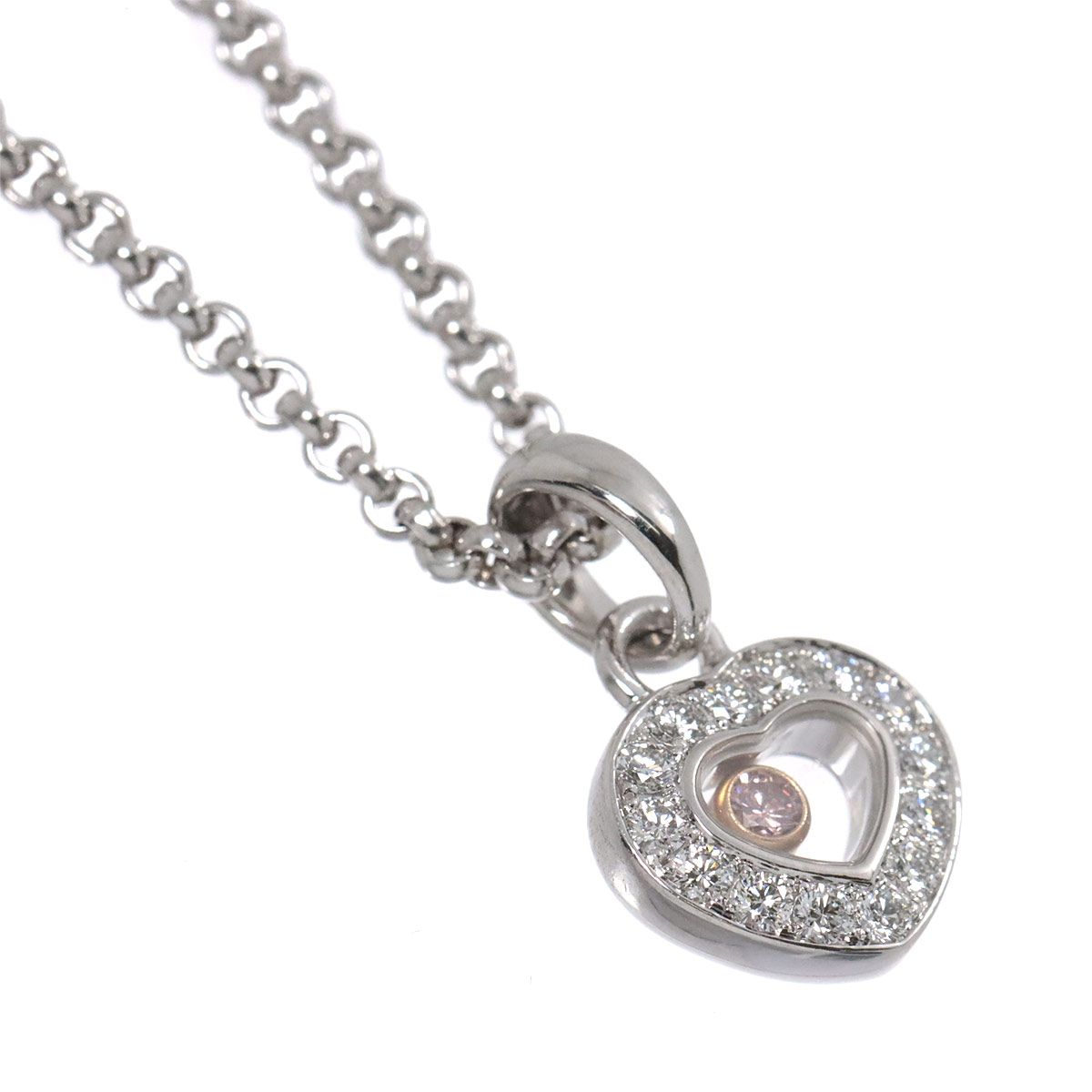 ショパール Chopard ハッピーダイヤ ハート ネックレス 42cm K18 WG PG 750 Happy Diamond Necklace【 証明書付き】 90253069 - メルカリ