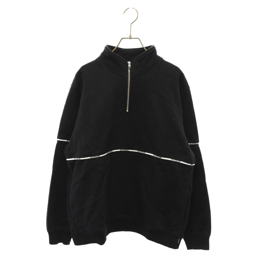 シュプリーム 18SS ロゴパイピング ハーフジップ スウェット トレーナー L SUPREME (シュプリーム) 18SS Logo Piping Half Zip Sweatshirt ロゴ
