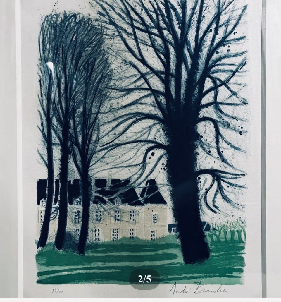 アンドレ・ブラジリエ　直筆サイン『ハーモニーより コース』リトグラフ0801ZD アンドレ・ブラジリエ 直筆サイン『ハーモニーより コース