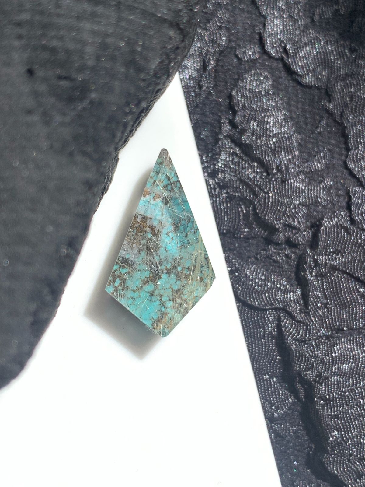 ターコイズ×ルチルクォーツ ダブレット ストーン リング SV925シルバー