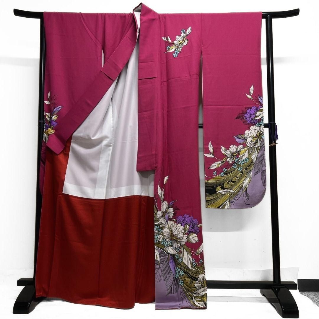 振袖 金駒刺繍 金彩 牡丹 花模様 成人式 晴れの日 着物 064a p