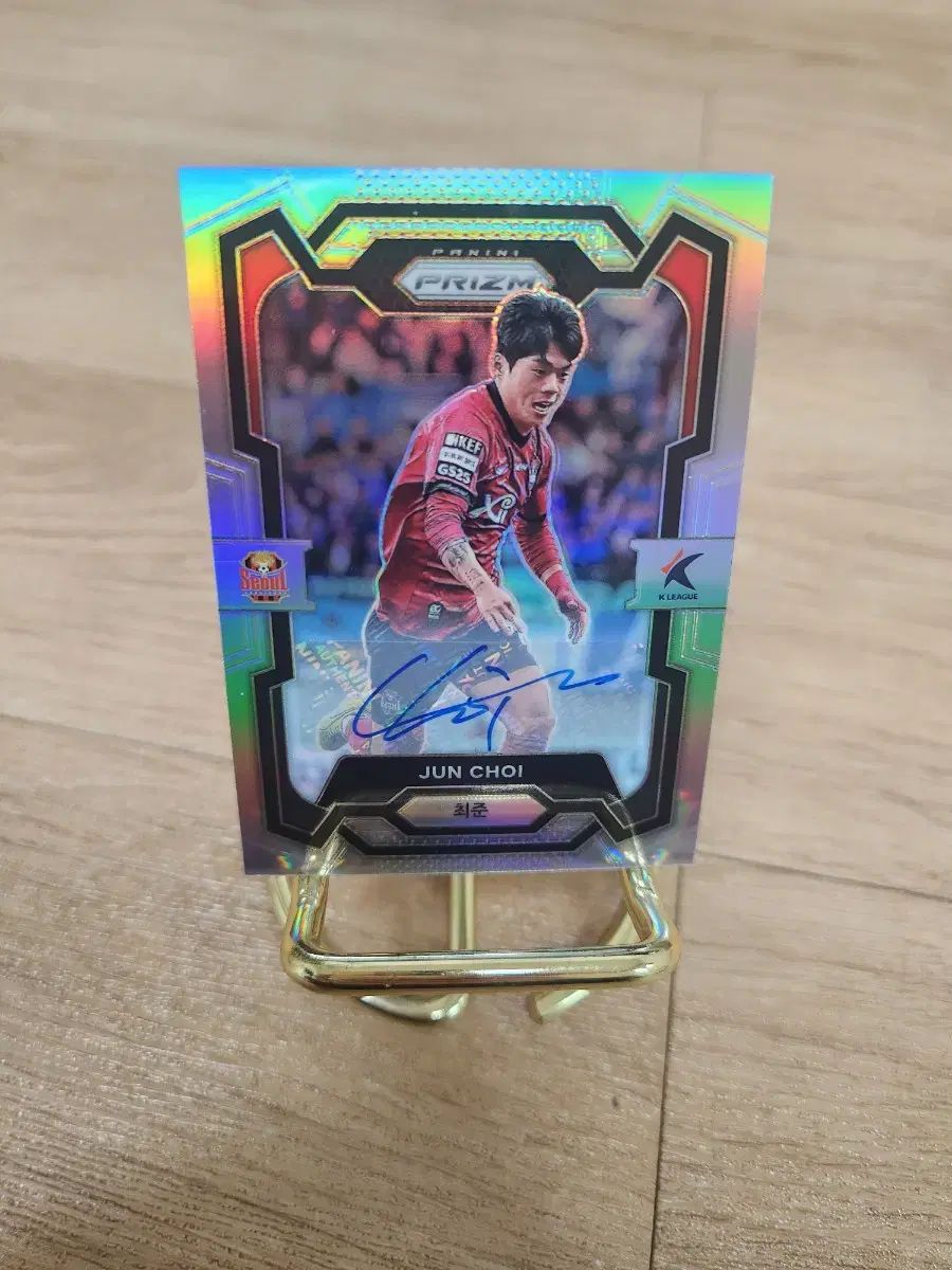 24 Panini パニーニ プリズム 40 限定 シルバー fc SEOUL（ソウル） チェ・ジュン サインオート サッカーカード
